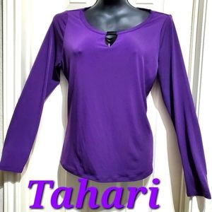 Tahari Women's Long Sleeve Shirt, Size M